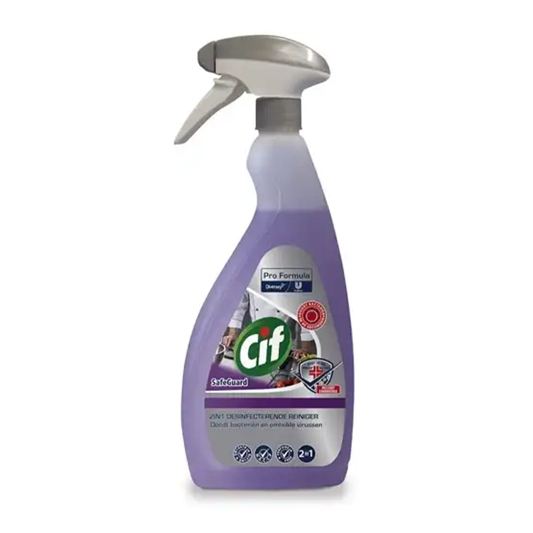 Cif Pro Formula SafeGuard 2in1 Cleaner Disinfectant - Doos 6x0.75L Cif Pro Formula SafeGuard 2in1 Cleaner Disinfectant - Doos 6x0.75L