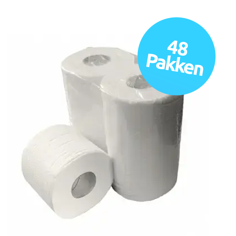 Toiletpapier Cellulose 2 laags 40 rollen à 400 vel - 48 Pakken