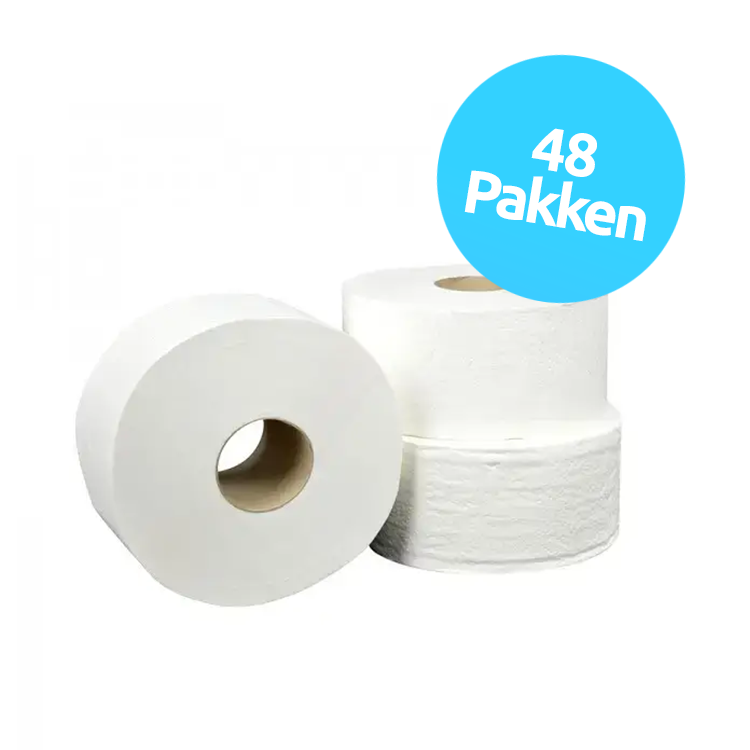 Toiletpapier Mini Jumbo 12 rollen à 180m - 2-laags - 48 Pakken (€17,95 per stuk)
